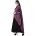 Designer Shirt style Kaftan with inner abaya- Purple-Black